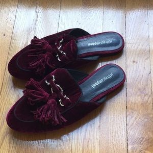 Jeffrey Campbell Velvet Plum Loafers